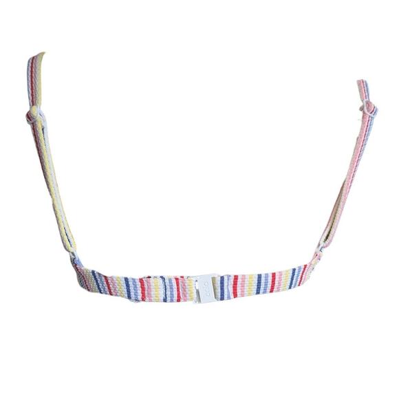 ✨Onia Wired Bikini Top Rainbow Seersucker Striped Size Small - Picture 3 of 5